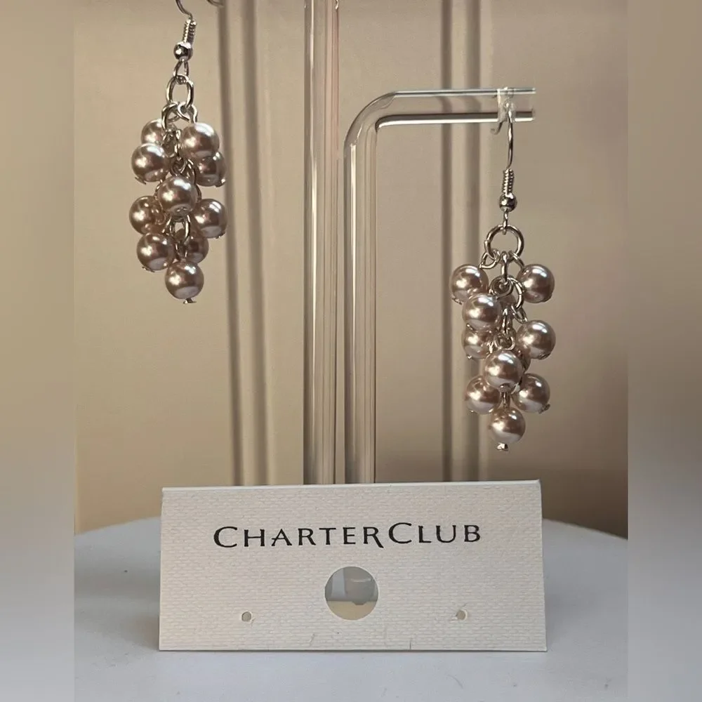 Imitation Pearl Cluster Earrings – Macy’s